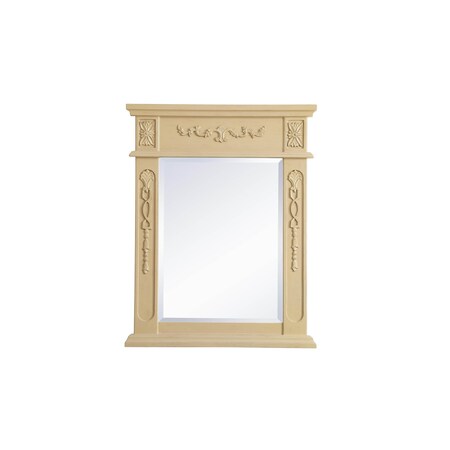 Elegant Decor Wood Frame Mirror 22 Inch X 28 Inch In Light Antique Beige VM12228LT